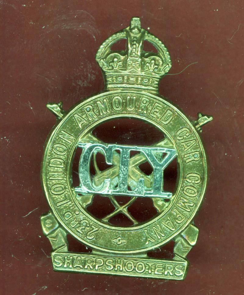 23rd London Armoured Car Company County of London Yeomanry OR's cap badge