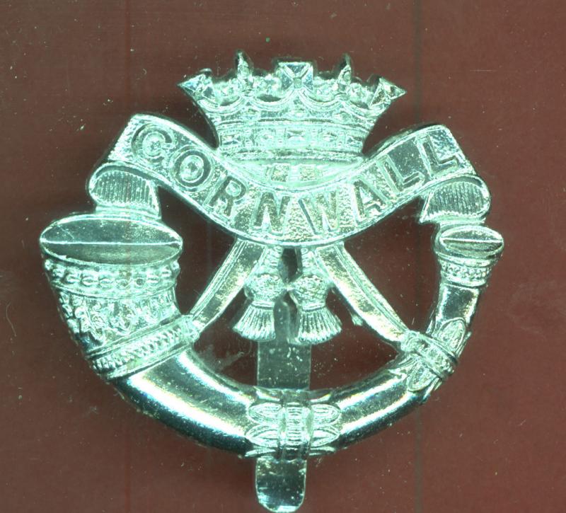 Duke of Cornwall's Light Infantry staybright cap badge