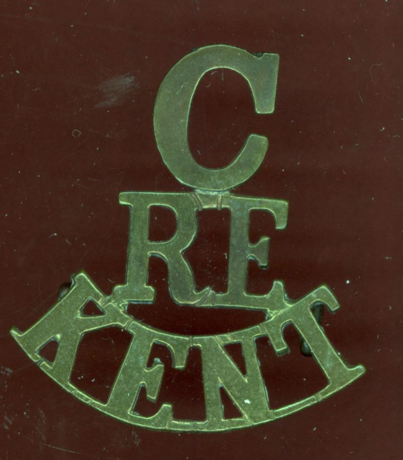 C / RE / KENT WW1 shoulder title