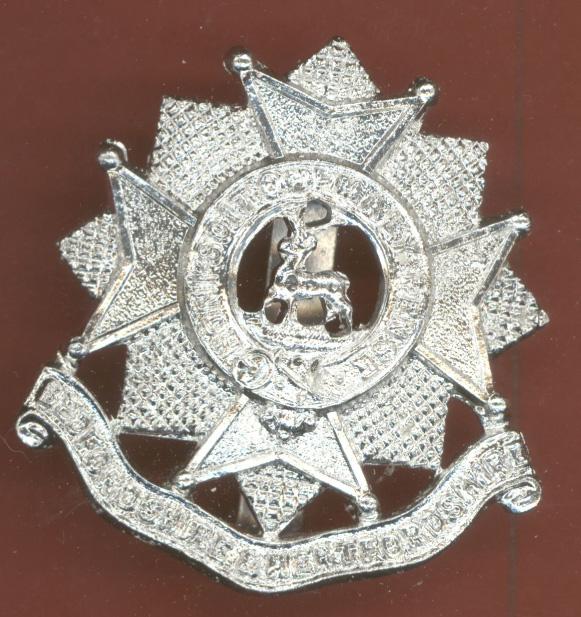 Bedfordshire & Hertfordshire Regiment staybright cap badge