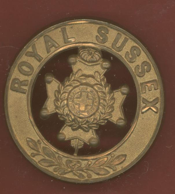 The Royal Sussex Regiment Victorian helmet plate centre