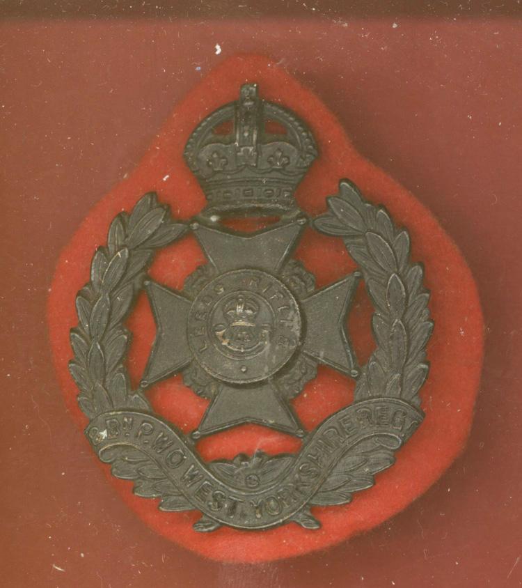 8th Bn. P.W.O. West Yorkshire Regt (Leeds Rifles) WW1 OR's cap badge