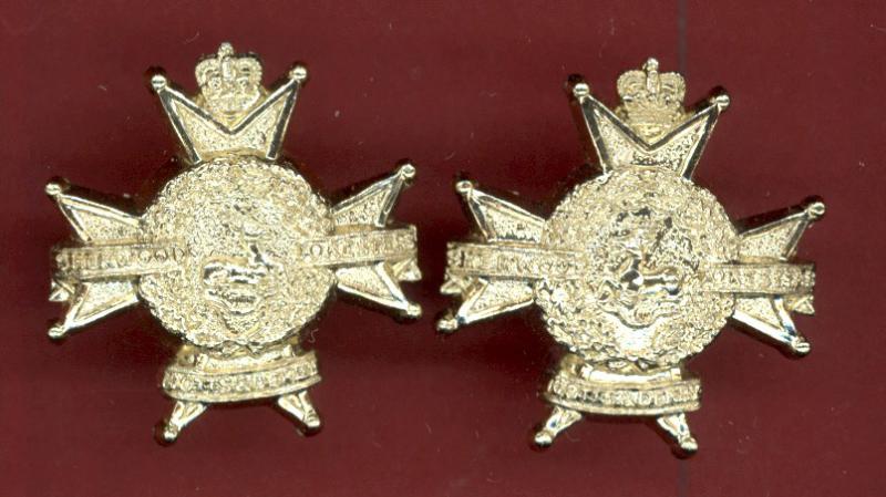 Sherwood Foresters (Notts & Derby) staybright collar badges