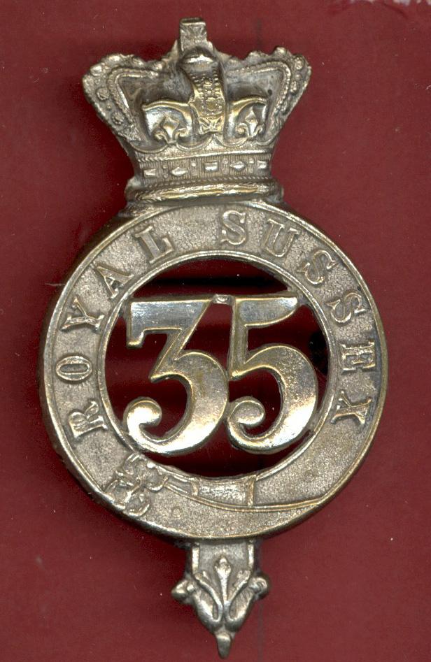 35th Royal Sussex Regiment of Foot Victorian NCO's glengarry badge