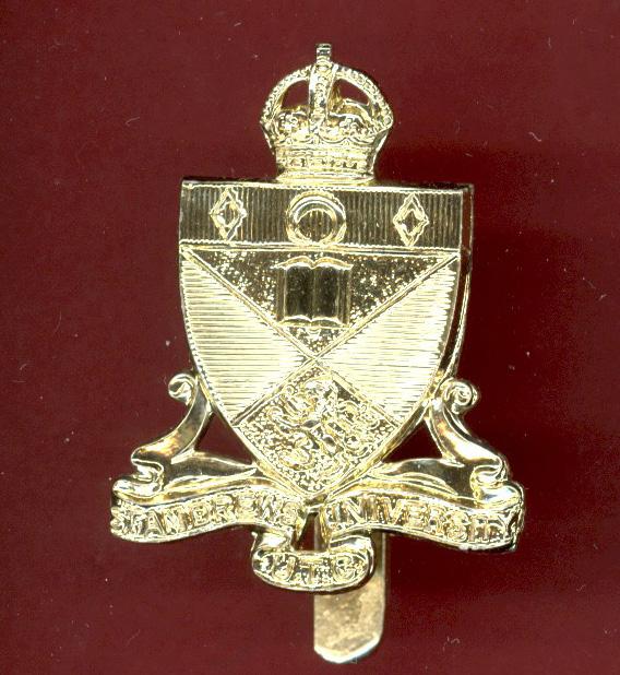 St. Andrews University U.T.C. staybright cap badge