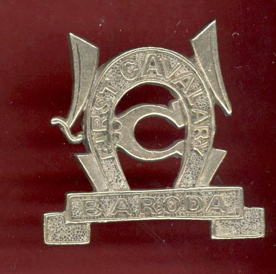 Indian Army Baroda First Cavalry head-dress badge