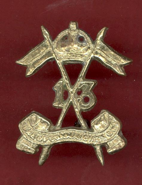 Indian Army 13th Duke of Connaughts Own Lancers helmet badge