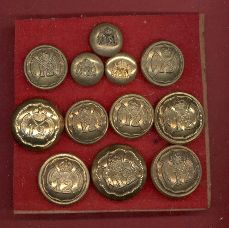 12th Royal Lancers buttons