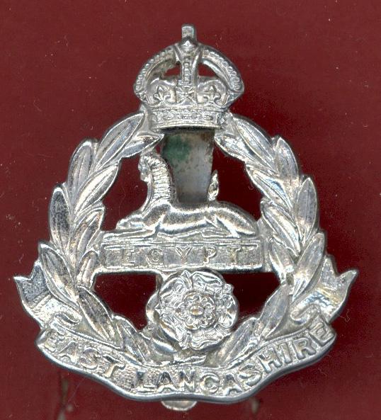 The East Lancashire Regiment Chrome cap badge