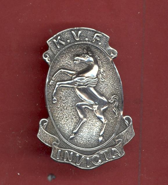 Kent Volunteer Fencibles WW1 V.T.C. Officer cap badge