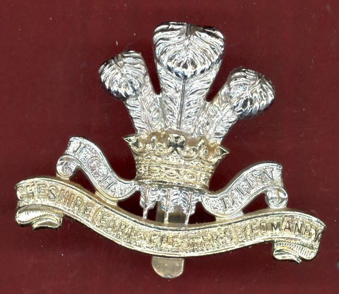 Cheshire Yeomanry Earl of Chester's staybright capbadge