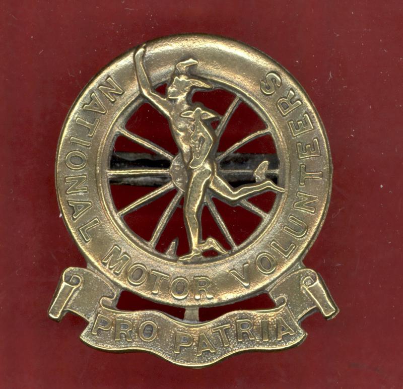 National Motor Volunteers WW1 Officer's  cap badge