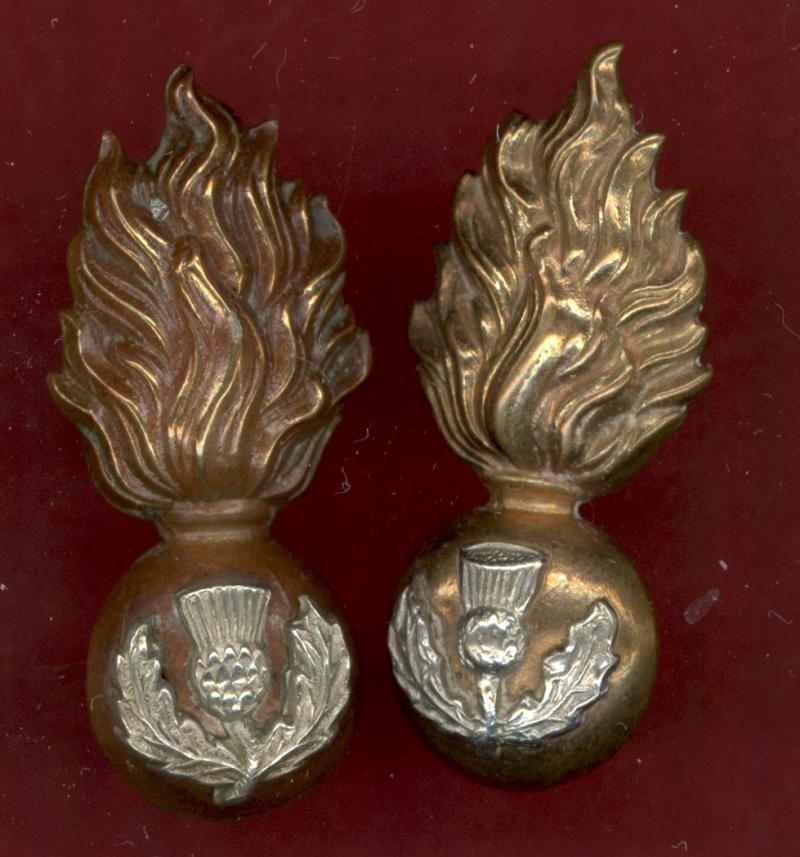 Scottish Royal Scots Fusiliers OR's collar badges