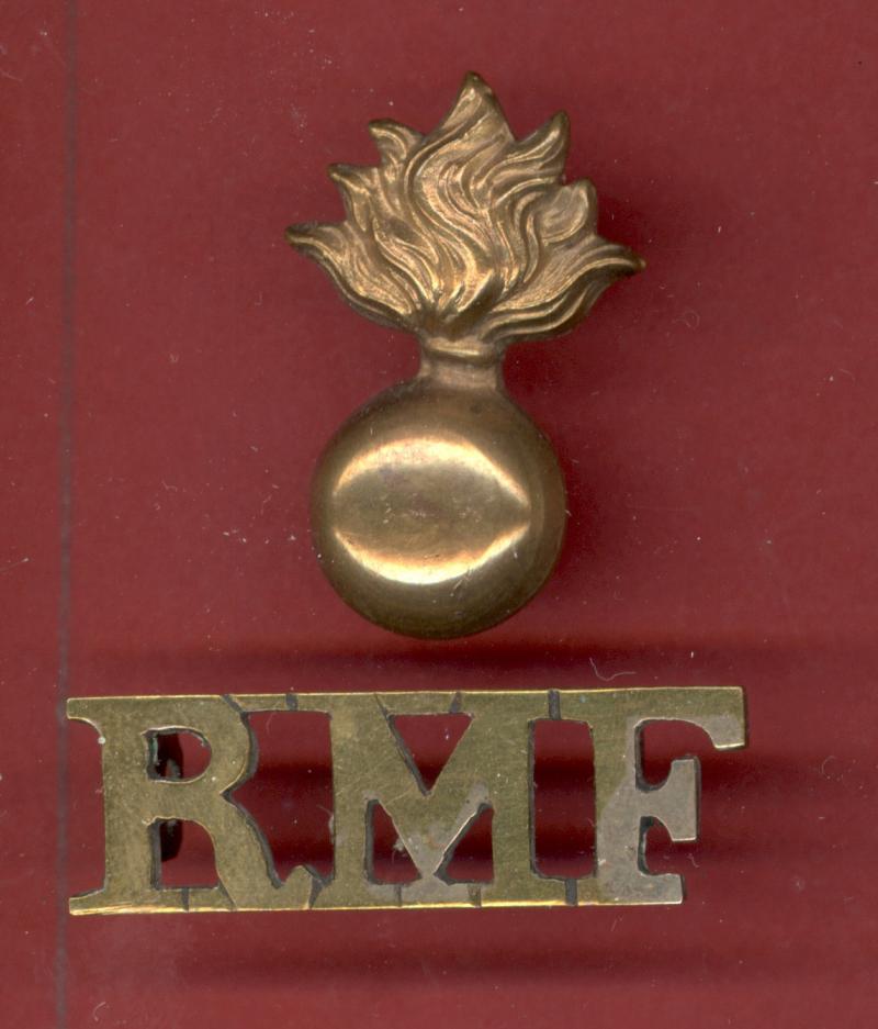 Grenade / R.M.F. Royal Munster Fusiliers WW1 shoulder title