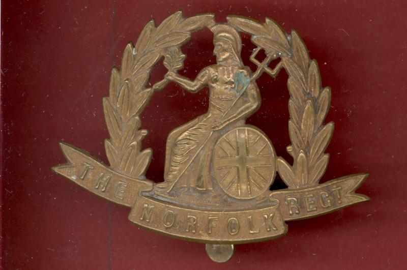 The Norfolk Regiment WW1 economy cap badge