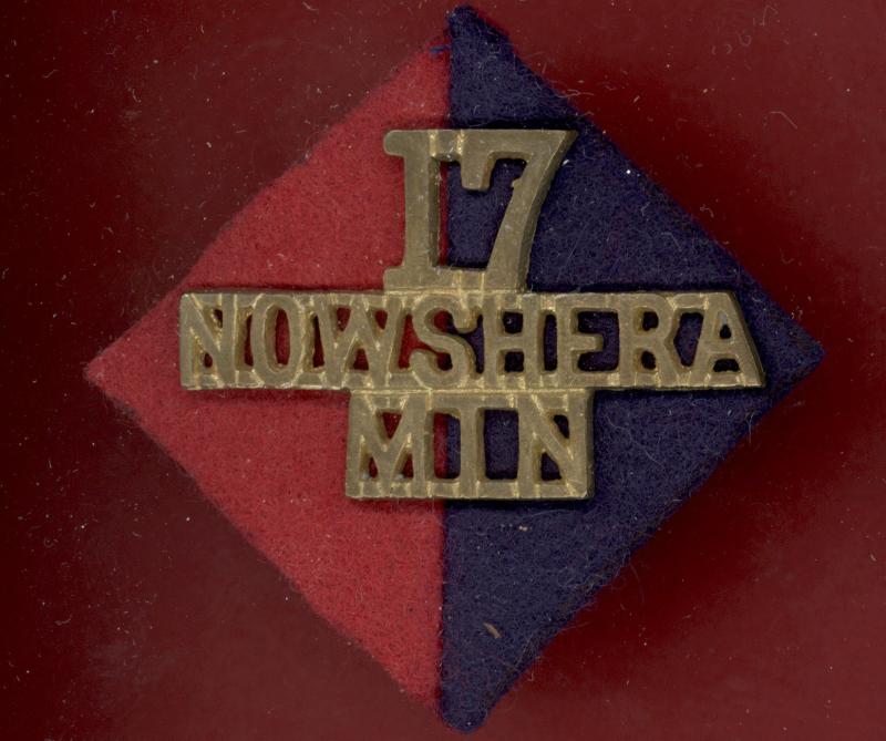 17th Nowshera Mountain Battery Indian Army Artillery pagri badge