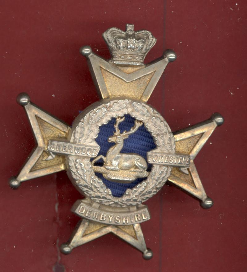 The Sherwood Foresters Derbyshire Regiment Victorian Officer's glengarry badge