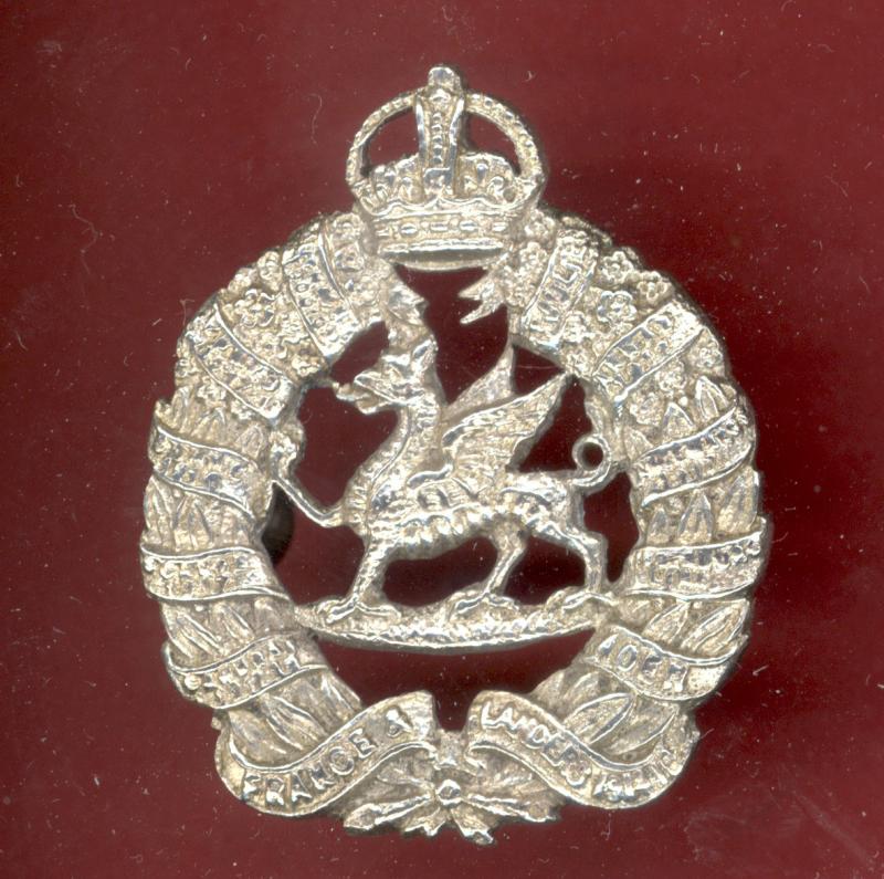 Welsh; 1st Monmouthshire Regiment Officer's cap badge
