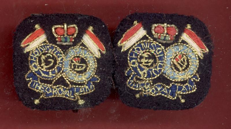 The Queen's Royal Lancers NCo's bullion collar badges