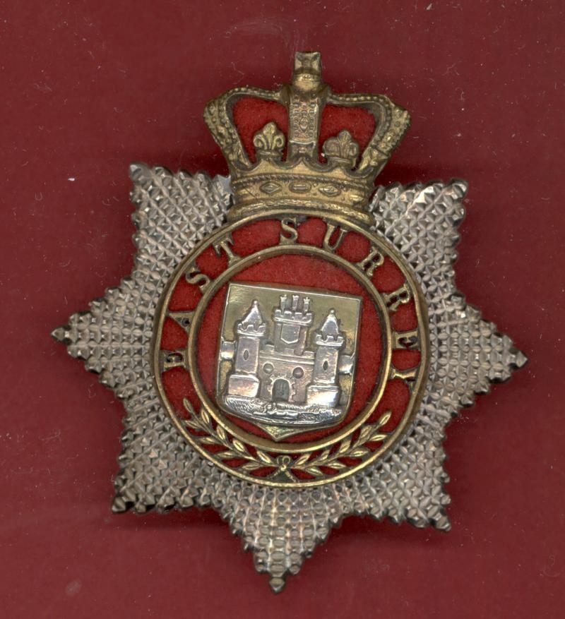 The East Surrey Regiment Victorian Officer's Forage cap badge