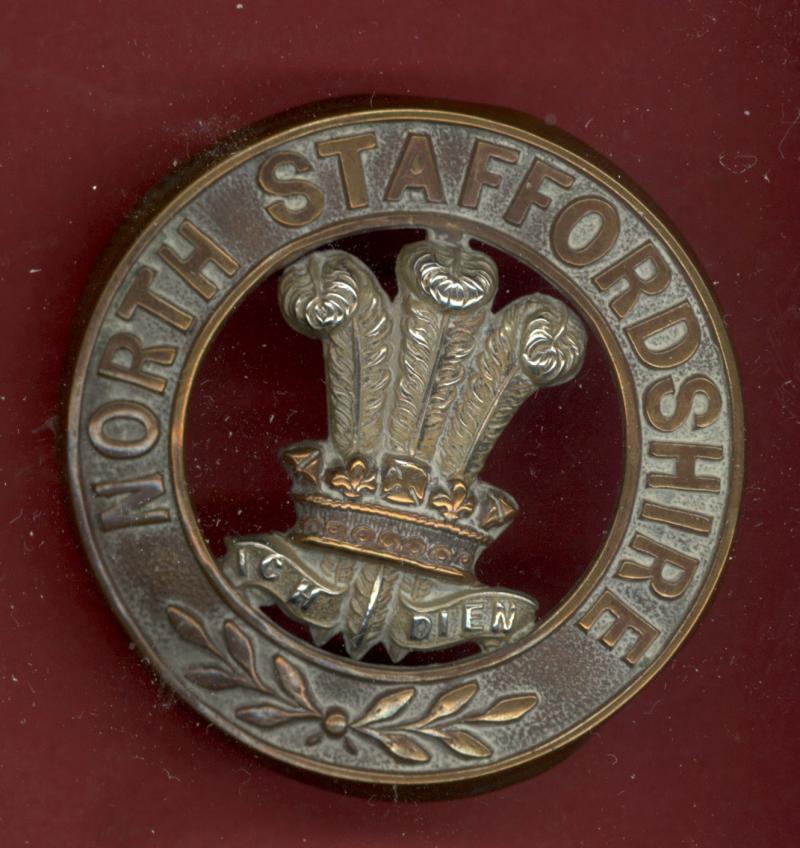 The North Staffordshire Regiment. Victorian OR's helmet plate centre.