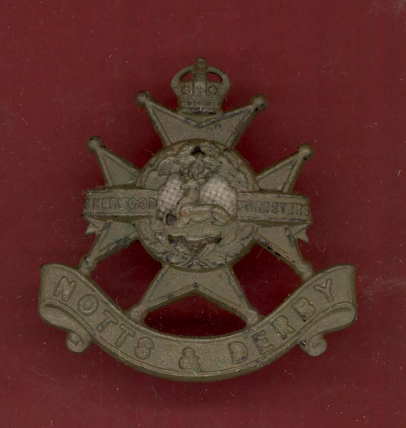 The Sherwood Foresters Notts & Derby Regt. WW1 Officer's KD cap badge