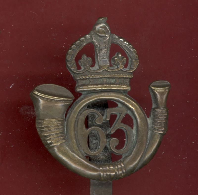 Indian Army 63rd Palamcotta Light Infantry WW1 pagri badge