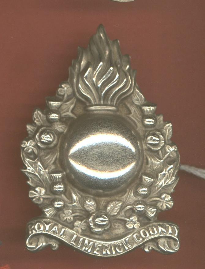 Irish Royal Limerick County Militia Victorian Officer / NCO's glengarry badge