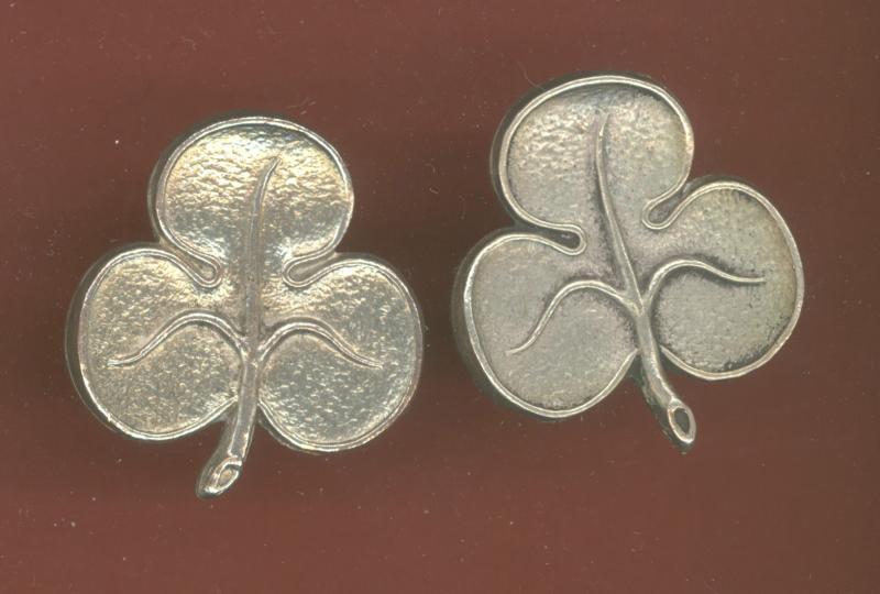 London Irish Rifles Warrant Officer’s collar badges