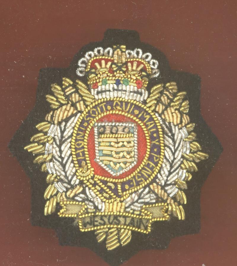 Royal Logistic Corps Officer's bullion beret badge