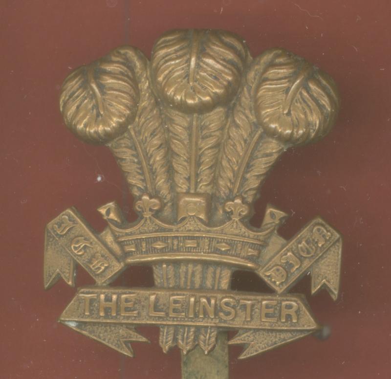 Irish The Leinster Regt. Royal Canadians WW1 brass economy cap badge