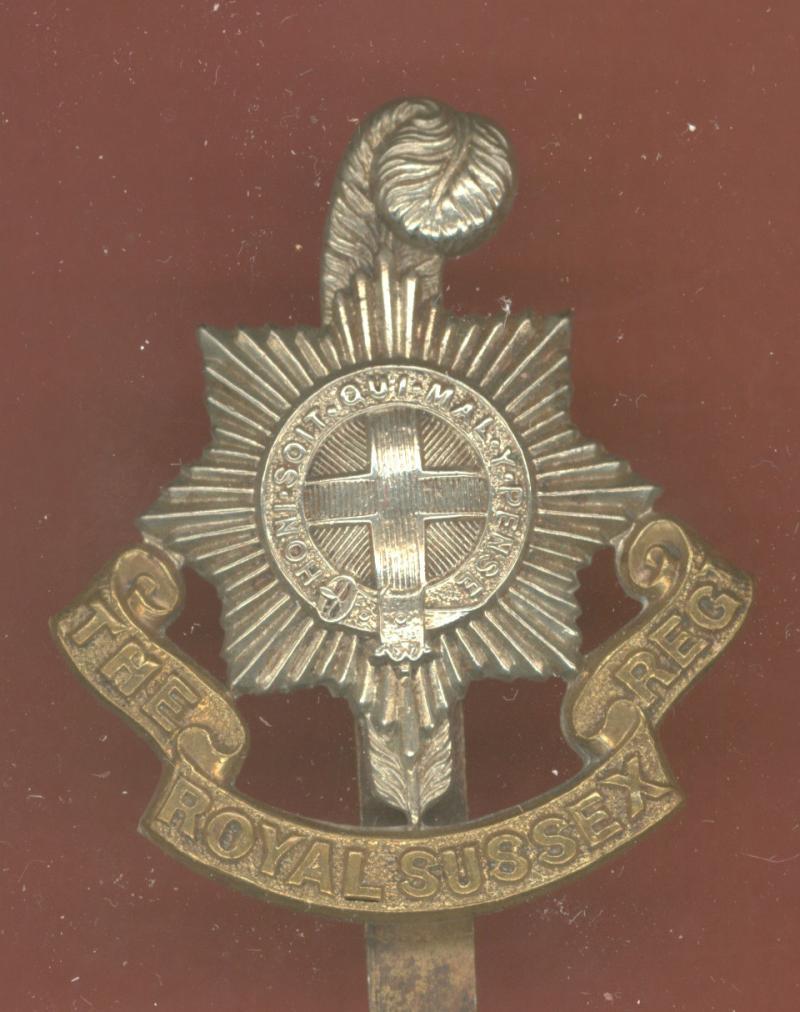 Royal Sussex Regiment. WW1 OR's cap badge