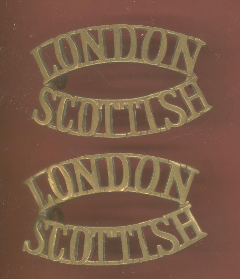 LONDON / SCOTTISH shoulder titles