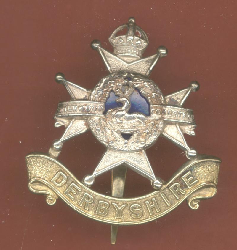 Sherwood Foresters  Derbyshire Regiment. Officer's cap badge