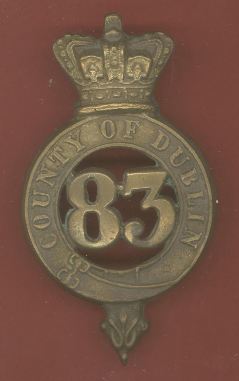 83rd County of Dublin Regiment of Foot Victorian OR's glengarry badge