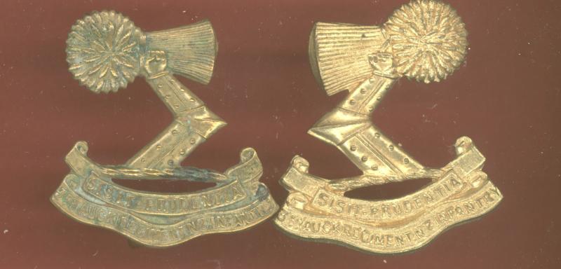 WW1 3rd Auckland Regt New Zealand Infantry OR's collar badges