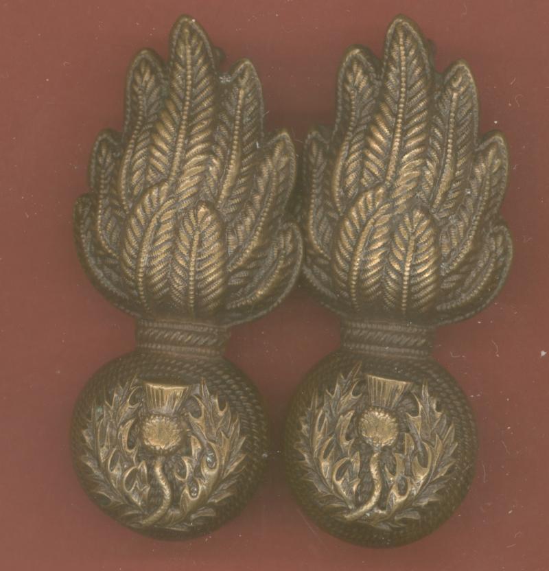 Scottish Royal Scots Fusiliers Officer's OSD collar badges