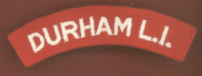 DURHAM L.I. Durham Light Infantry Regiment cloth shoulder title