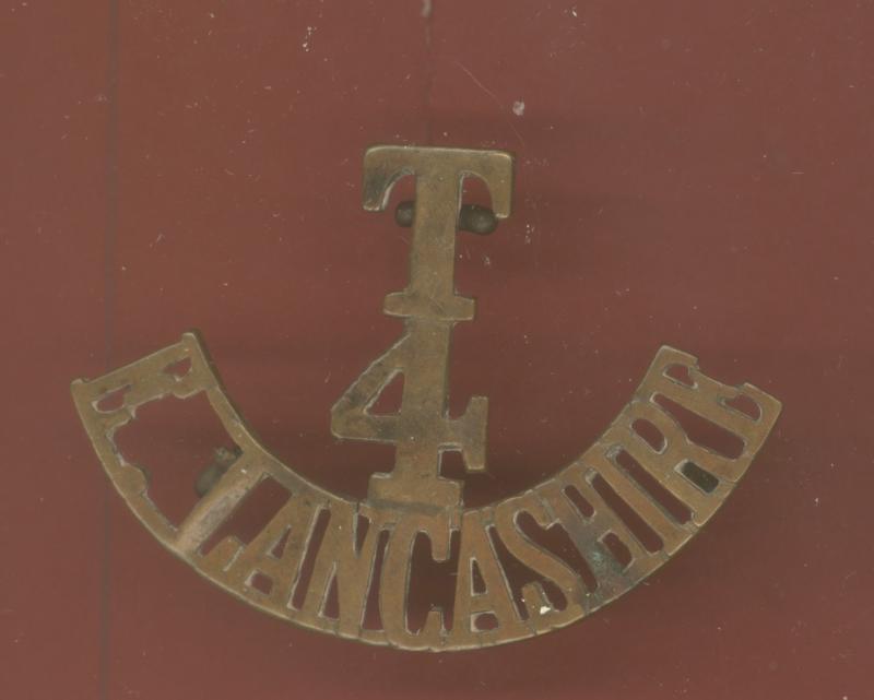 T / 4 / E.LANCASHIRE WW1 shoulder title