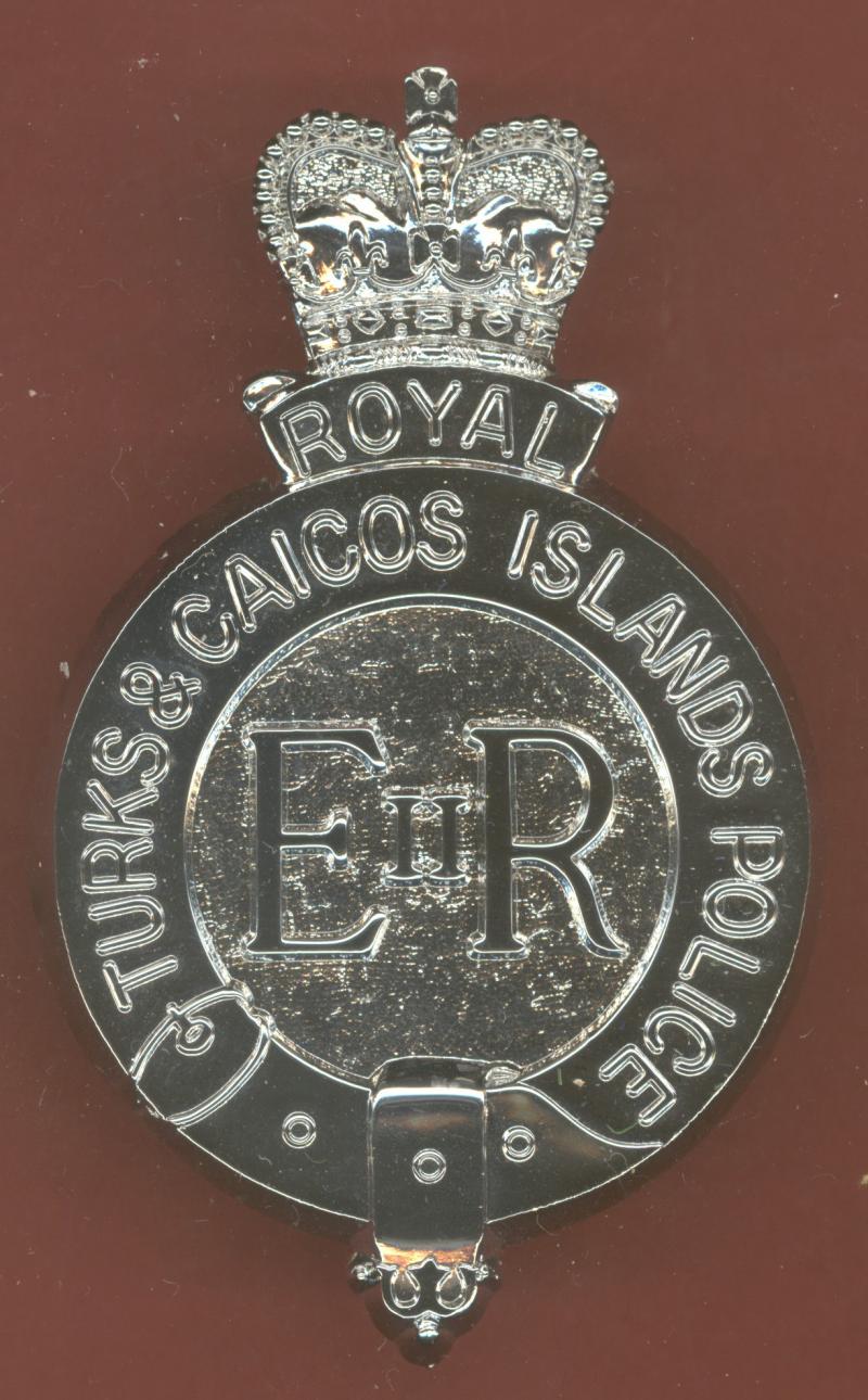 Royal Turks & Caicos Islands Police helmet plate