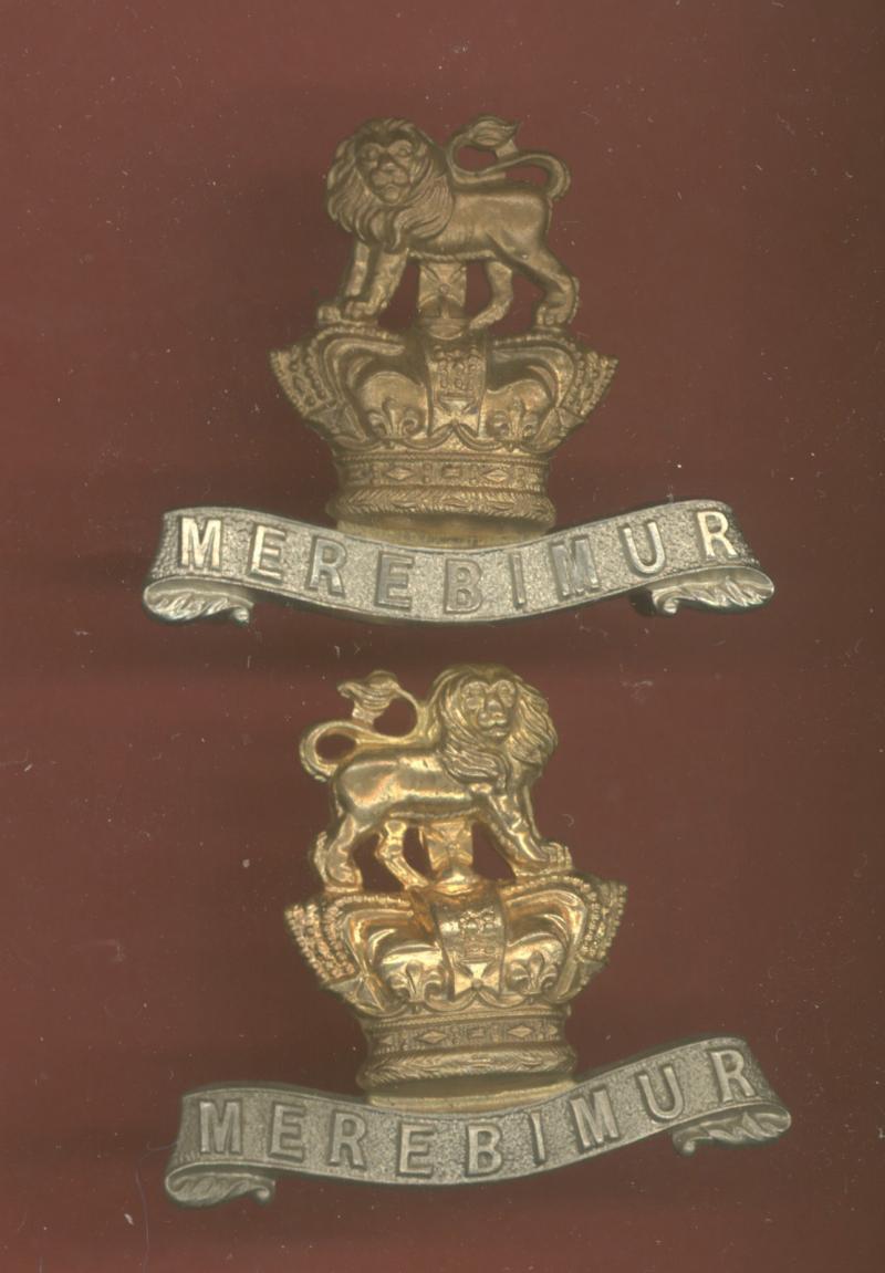 15th King's Hussars Victorian OR's dress collar badges