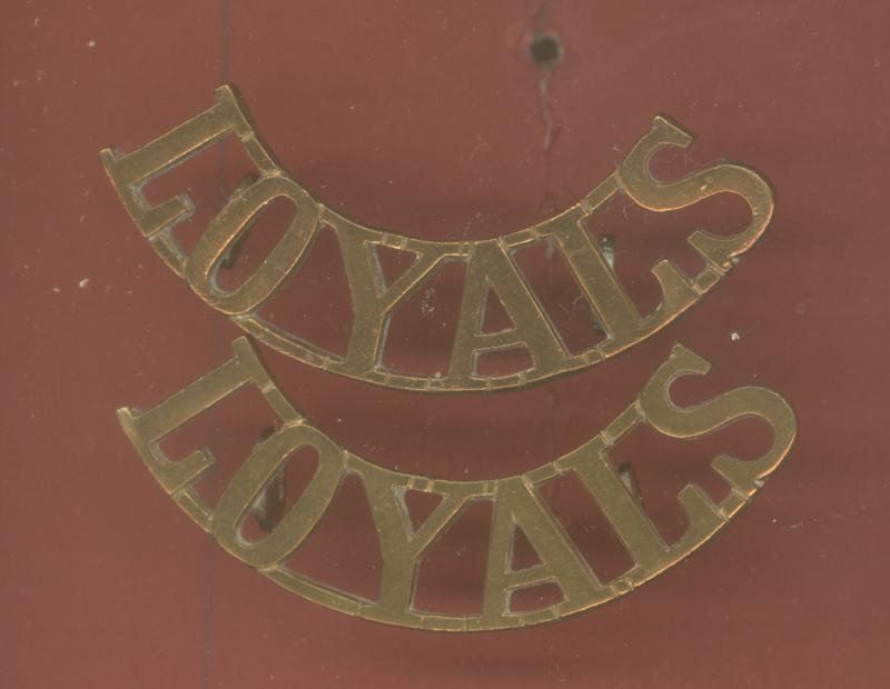LOYALS The Loyal Regiment OR's shoulder titles