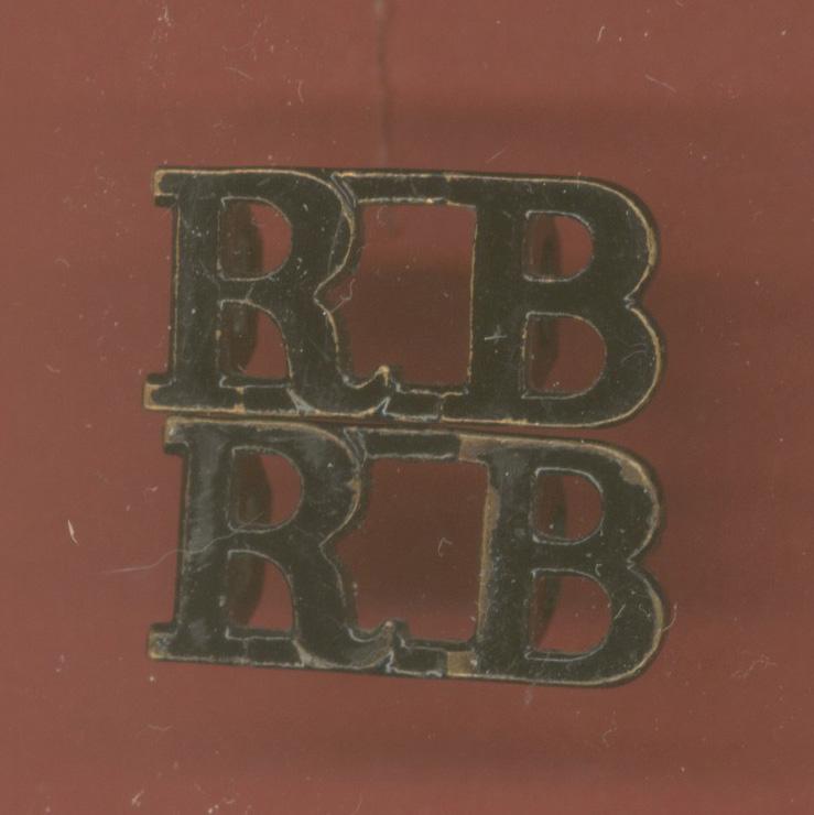 R.B. Rifle Brigade Officers shoulder titles