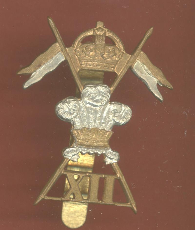 12th Royal Lancers cap badge