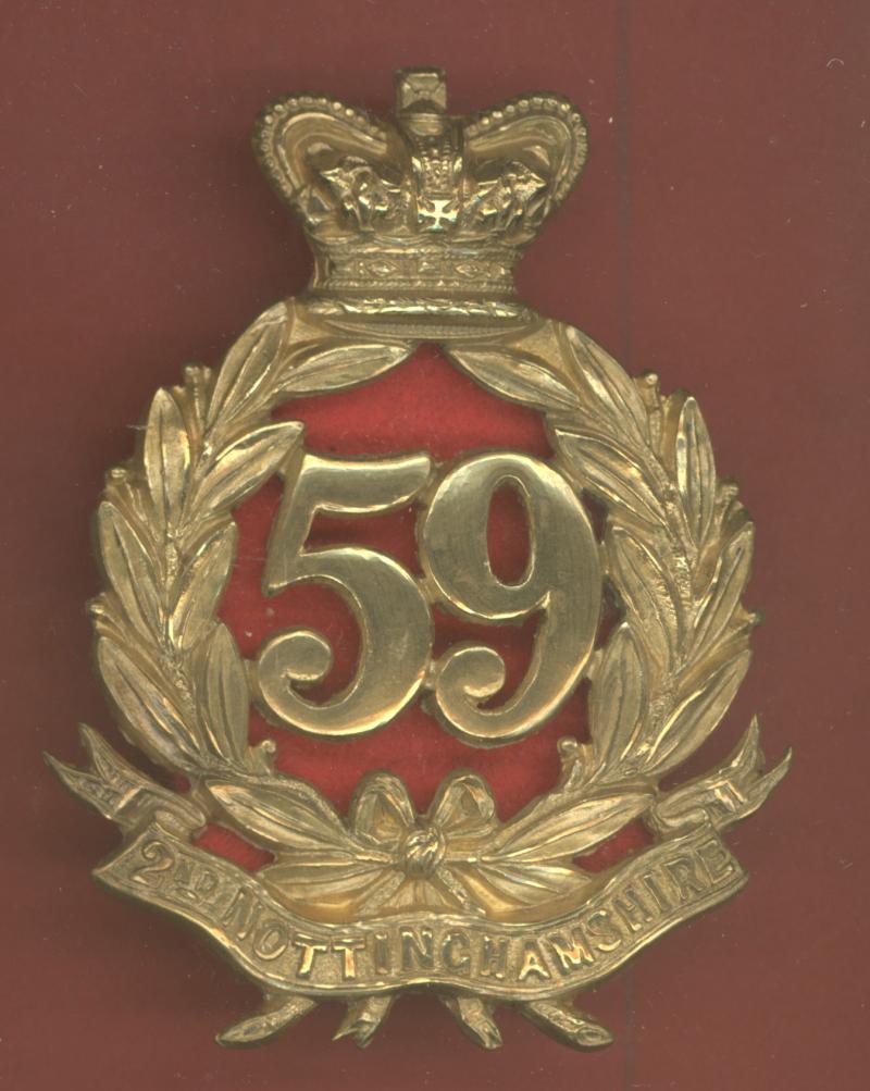 59th 2nd Nottinghamshire Regiment of Foot Victorian NCO's glengarry badge