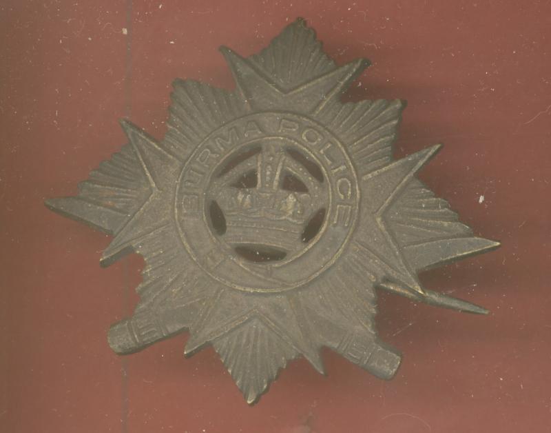 British Colonial Burma Police Pagri badge