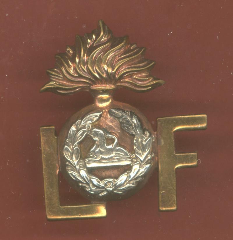 L Grenade F Lancashire Fusiliers Officer's shoulder title