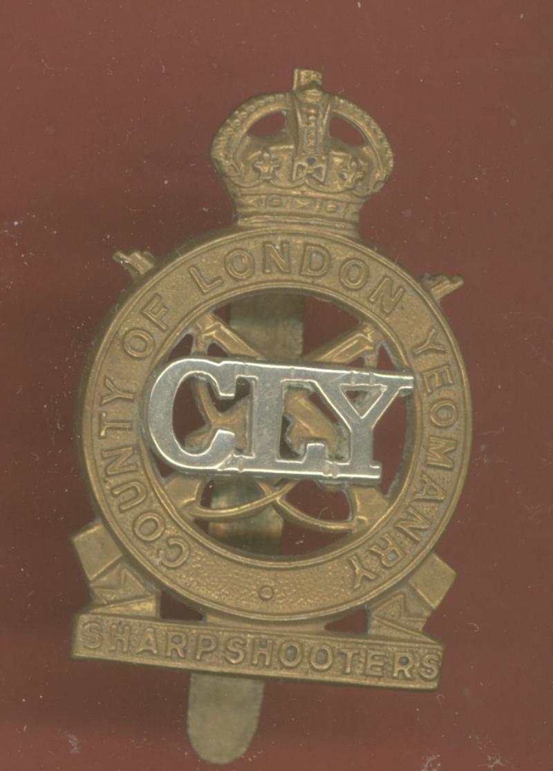 3rd/4th County of London Yeomanry (Sharpshooters) OR's cap badge