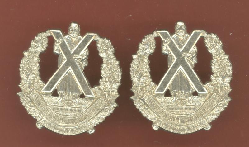 Canadian The Cameron Highlanders of Ottawa (M.G.) collar badges