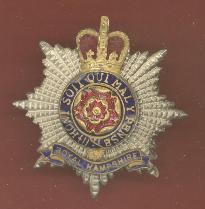 The Royal Hampshire Regiment Officer's cap badge